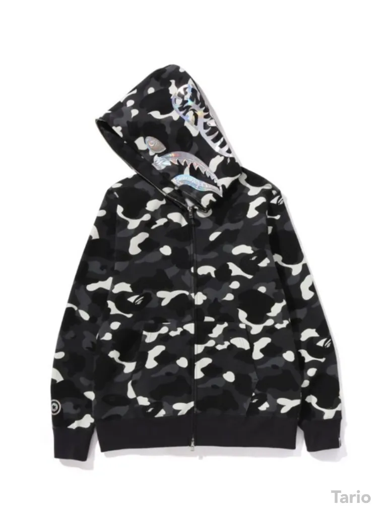 A BATHING APE  |Camouflage Street Style Long Sleeves Cotton Hoodies