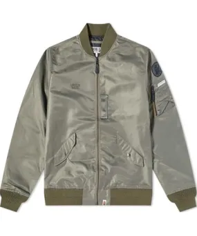 A Bathing Ape Men's Ursus Nylon Loose Fit MA-1 Jacket