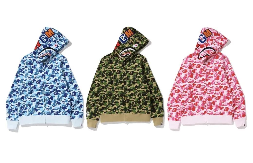 A BATHING APE  |Unisex Street Style Long Sleeves Cotton Logo Hoodies