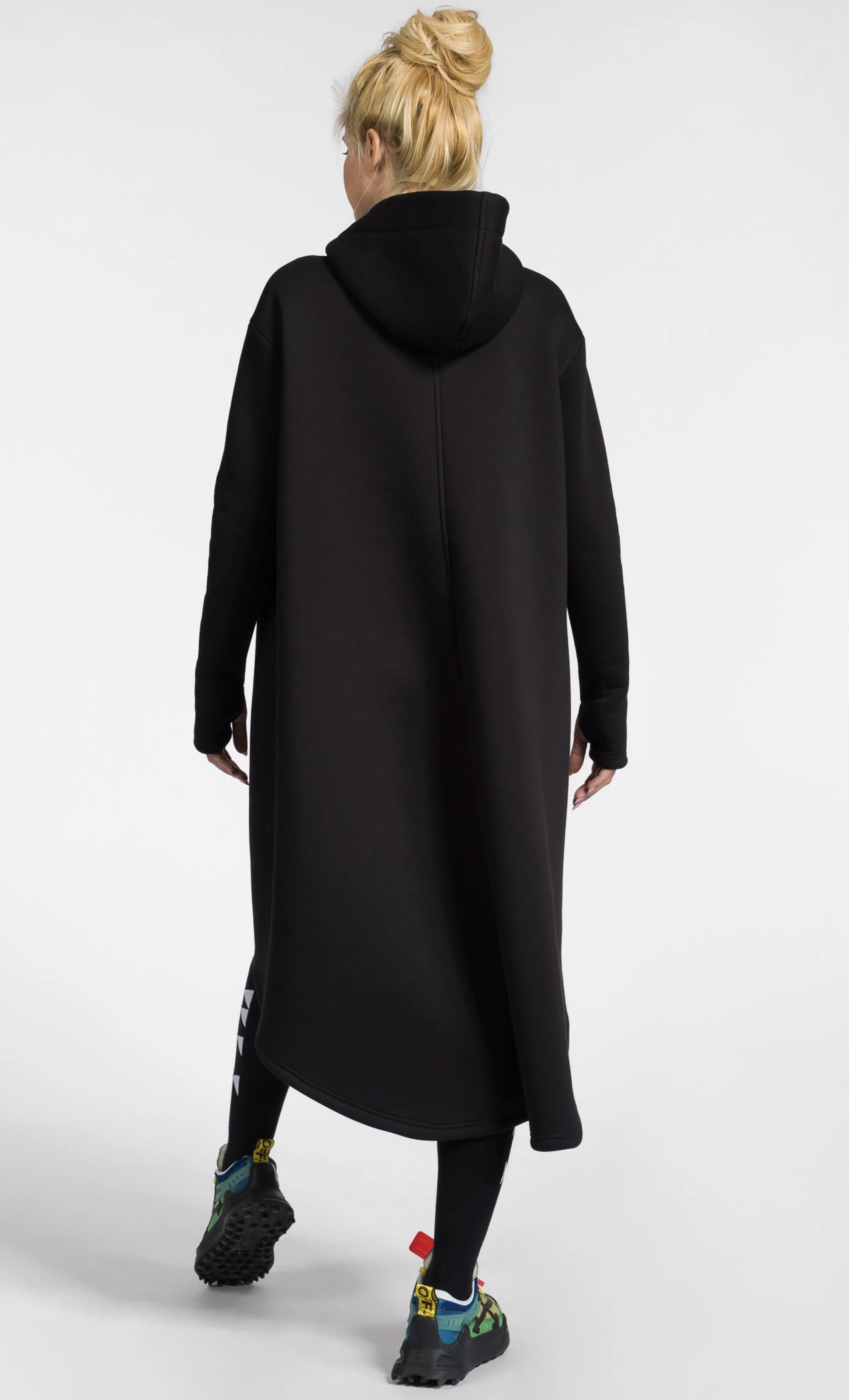 Aakasha  |Long Sleeves Plain Cotton Long Handmade Oversized Asymmetry