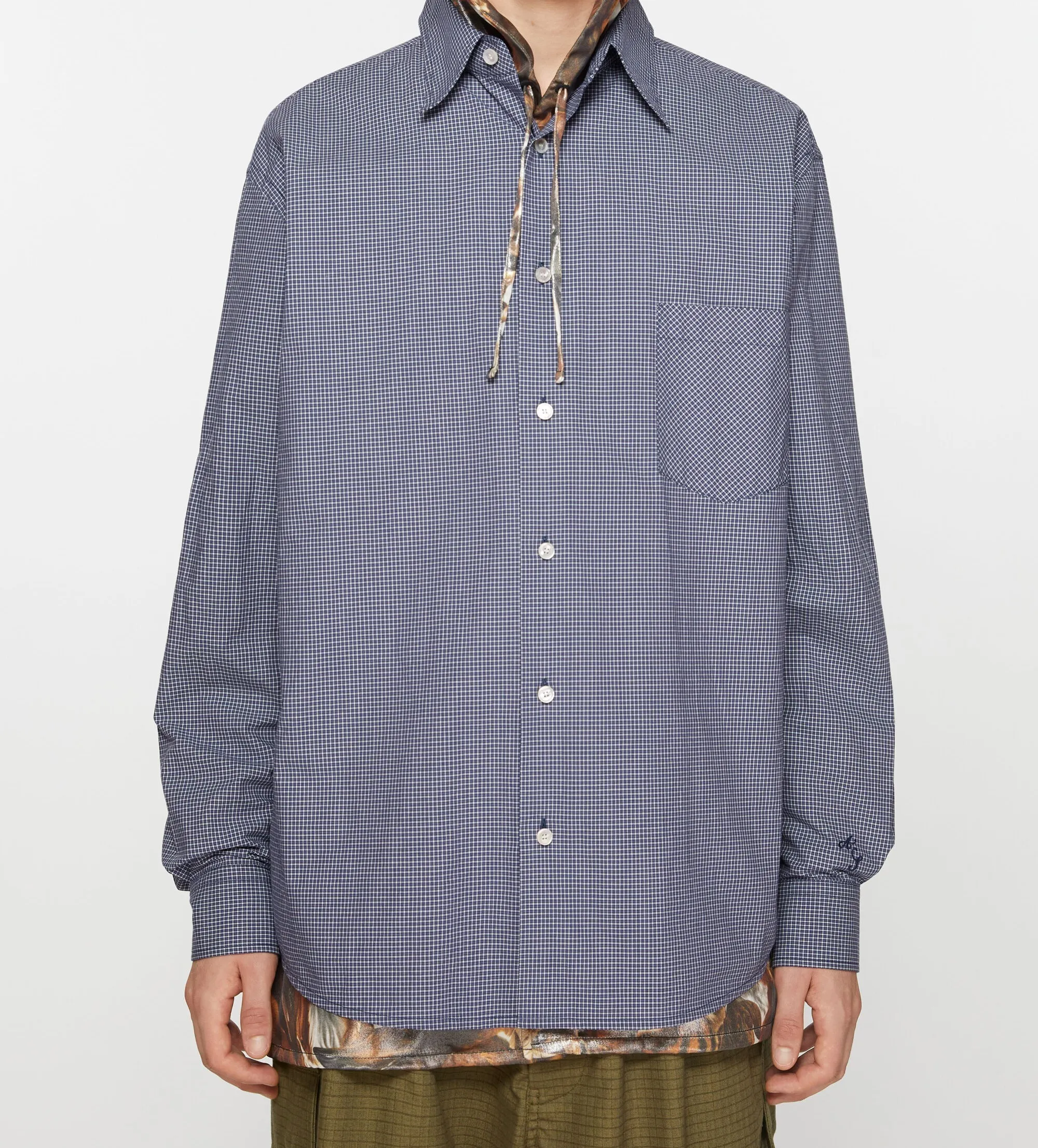 Acne Studios  |Button-down Street Style Long Sleeves Cotton Logo Designers