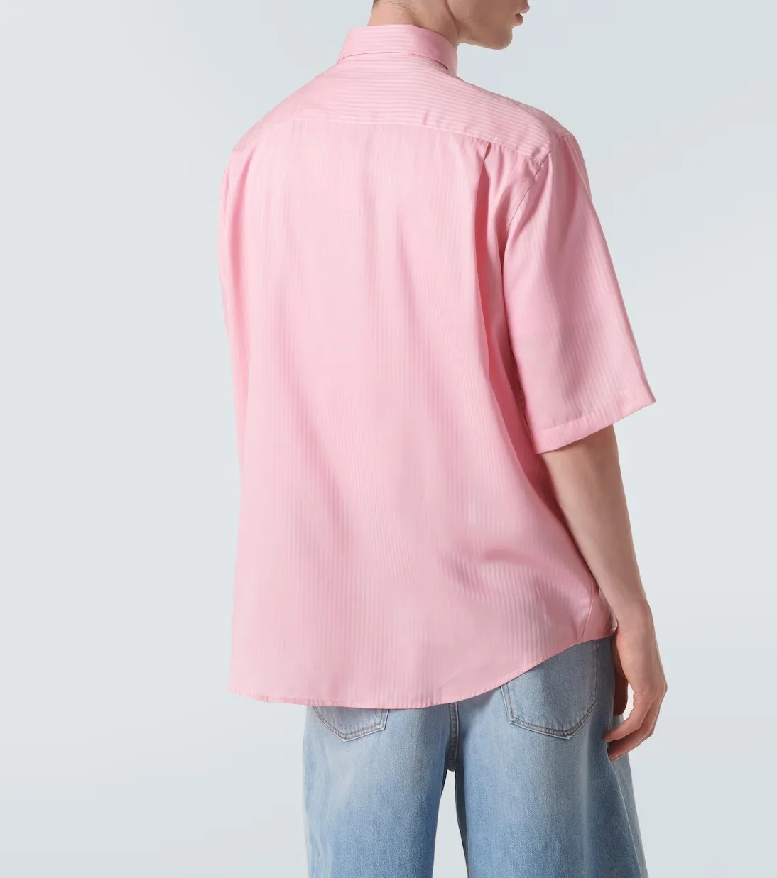 Acne Studios  |Button-down Stripes Street Style Short Sleeves Logo