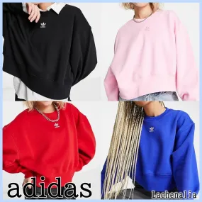 adidas  |Crew Neck Street Style Long Sleeves Plain Cotton Logo