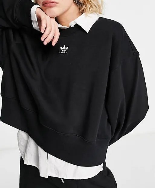 adidas  |Crew Neck Street Style Long Sleeves Plain Cotton Logo