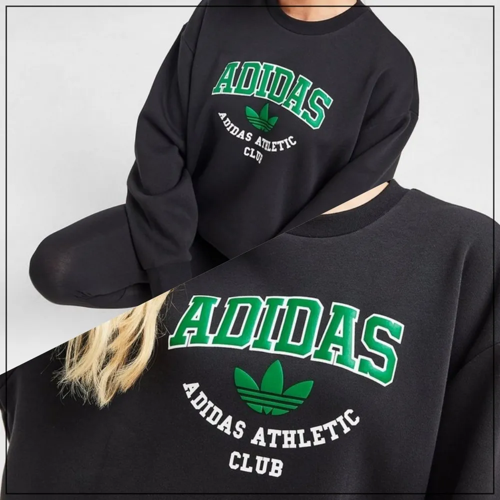 adidas  |Crew Neck Sweat Street Style Long Sleeves Plain Logo