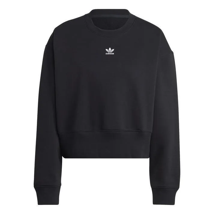 adidas  |Street Style U-Neck Long Sleeves Plain Cotton Logo