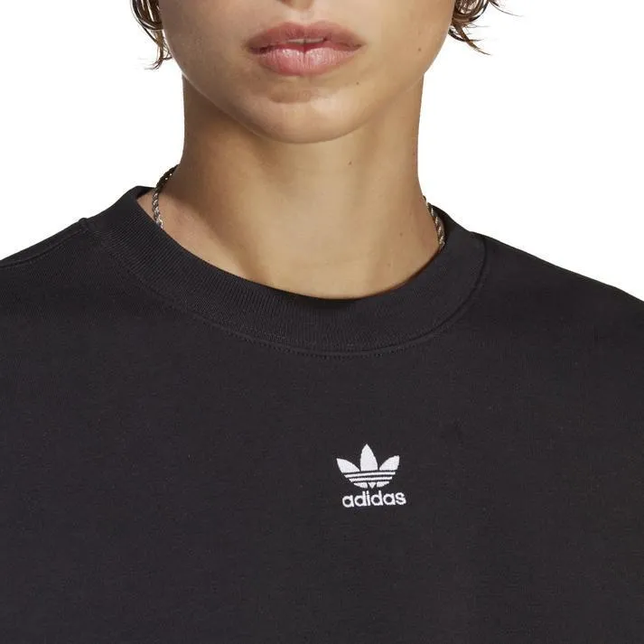 adidas  |Street Style U-Neck Long Sleeves Plain Cotton Logo