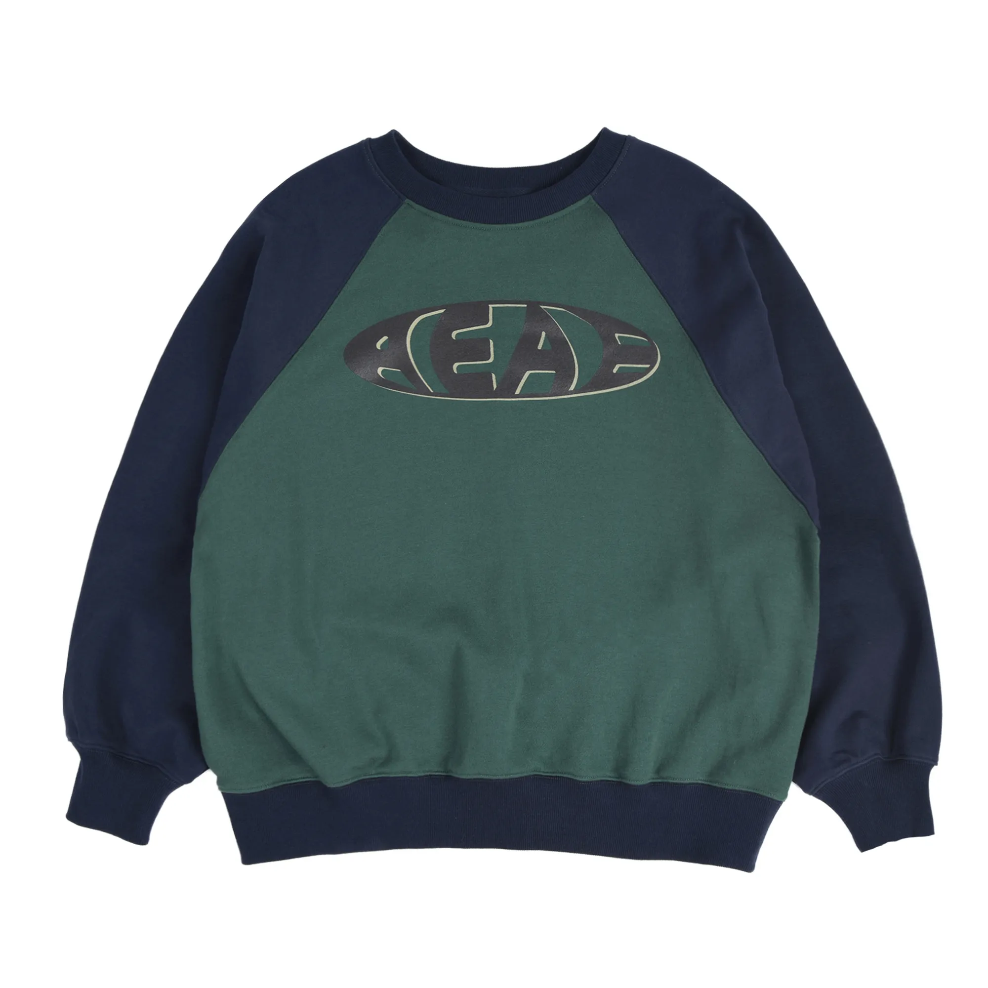 AEAE  |Unisex Street Style Bi-color Long Sleeves Logo