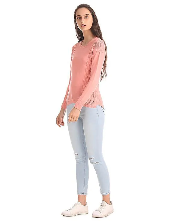 Aeropostale Regular Fit Cable Knit Sweater