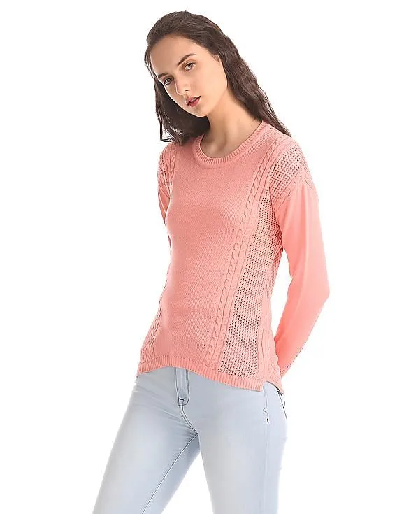 Aeropostale Regular Fit Cable Knit Sweater