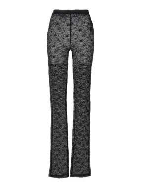 Alessandra Rich Rhinestone Lace Leggings