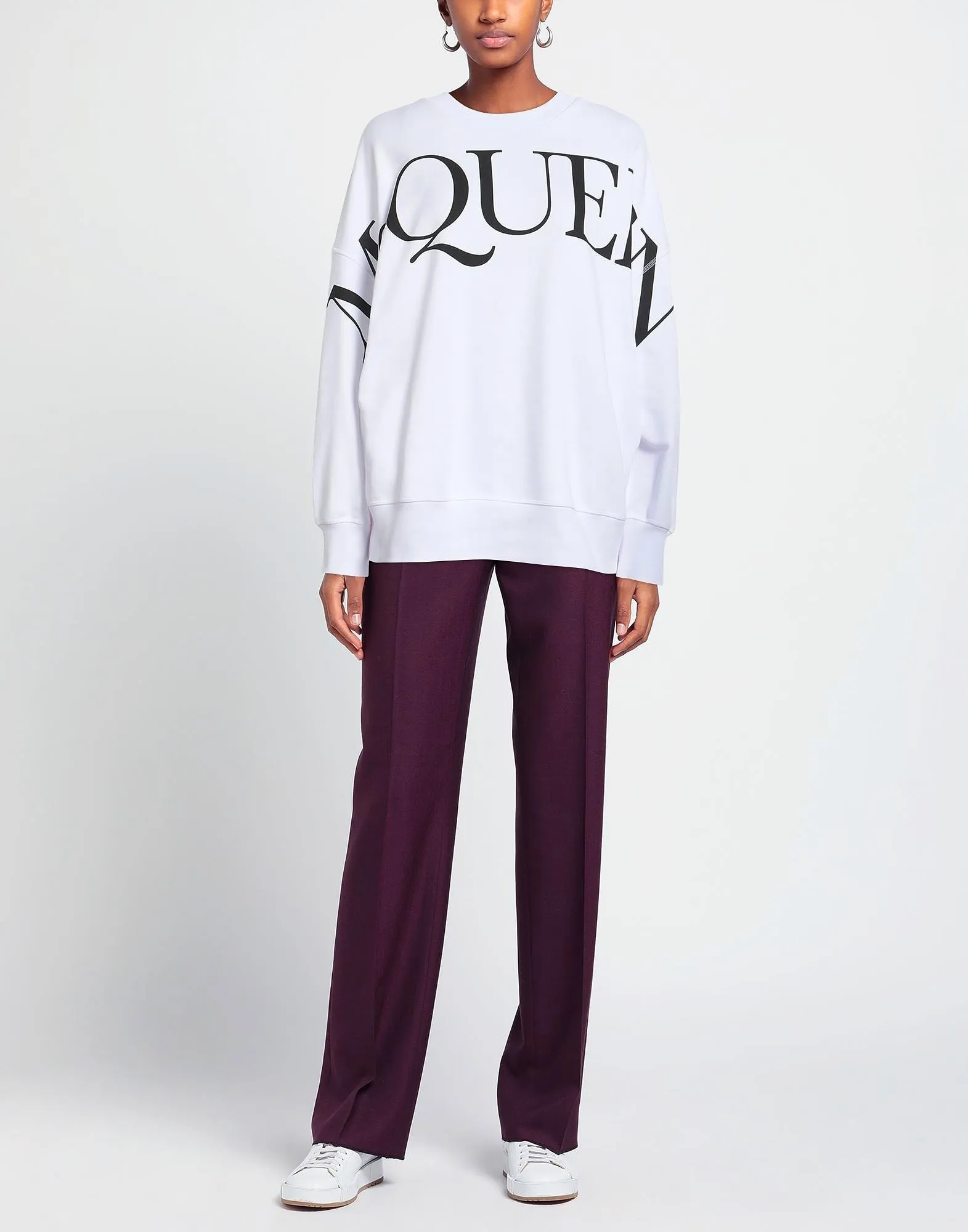 alexander mcqueen  |Crew Neck Street Style Long Sleeves Cotton Logo