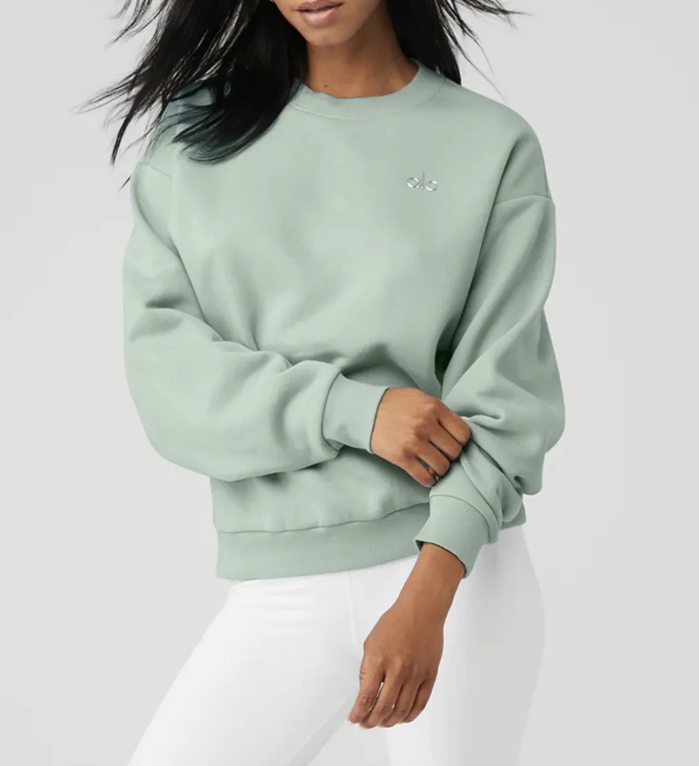 ALO Yoga  |Crew Neck Unisex Street Style Plain Logo