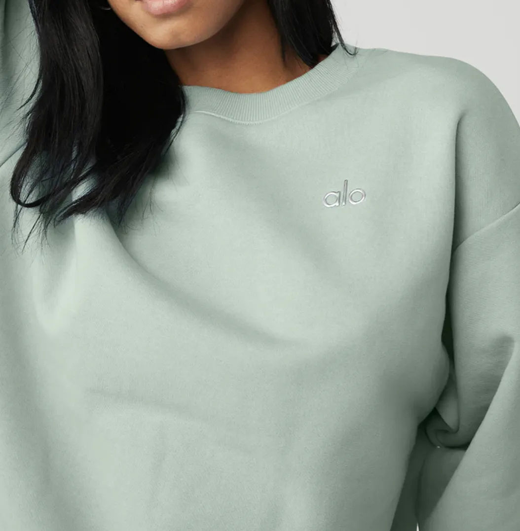 ALO Yoga  |Crew Neck Unisex Street Style Plain Logo