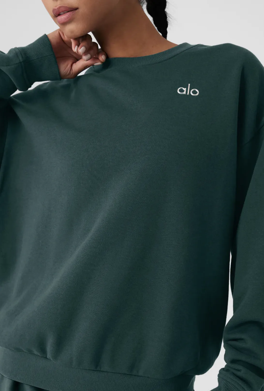 ALO Yoga  |Crew Neck Unisex Street Style Plain Logo