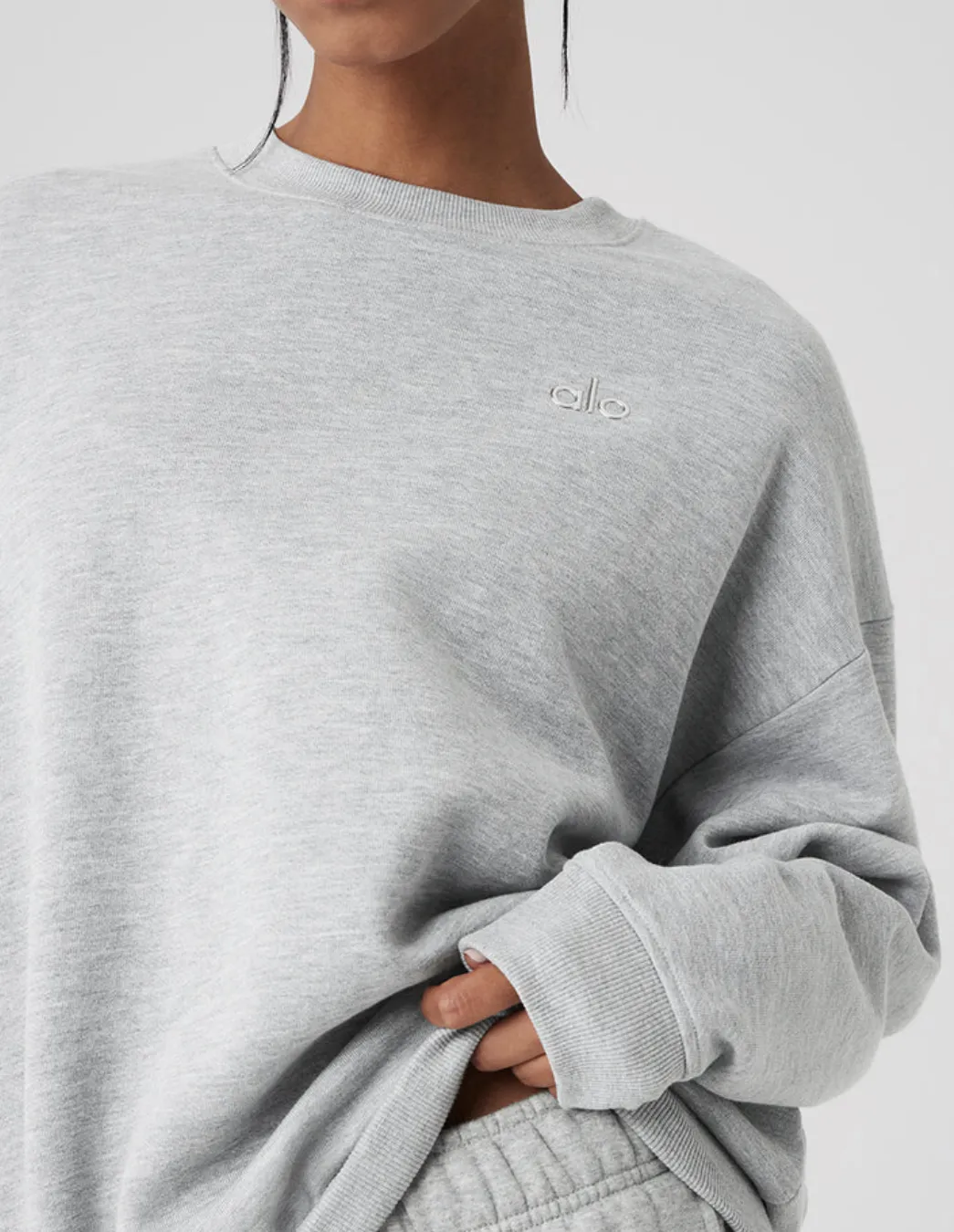 ALO Yoga  |Crew Neck Unisex Street Style Plain Logo