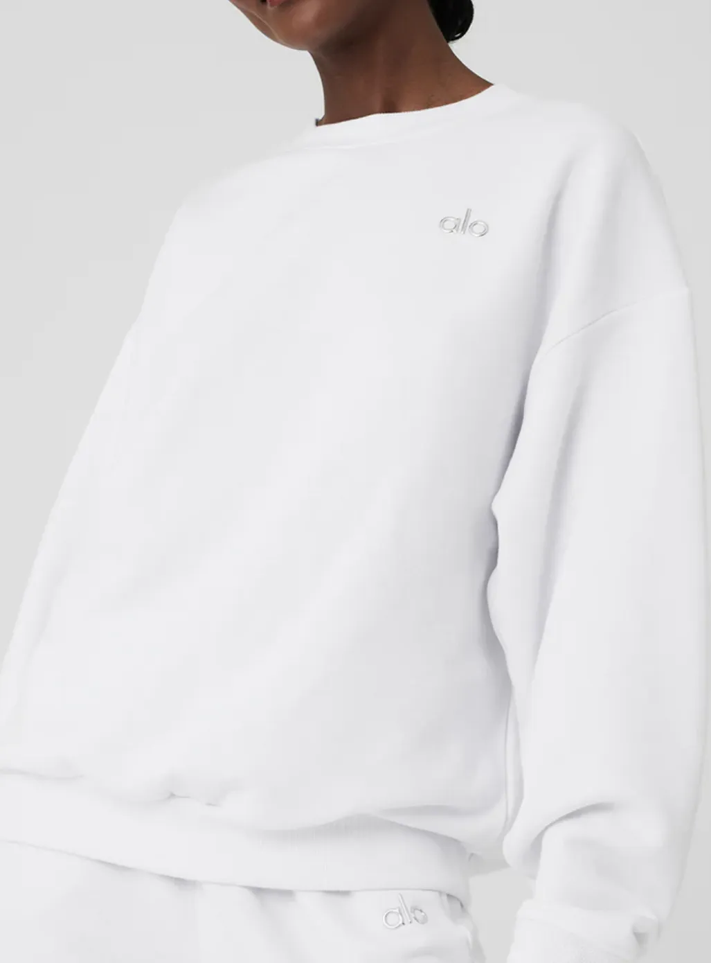 ALO Yoga  |Crew Neck Unisex Street Style Plain Logo