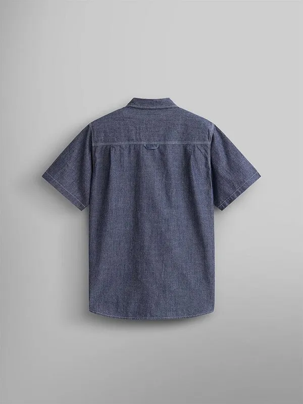 ALPHA INDUSTRIES  |Button-down Street Style Plain Cotton Short Sleeves