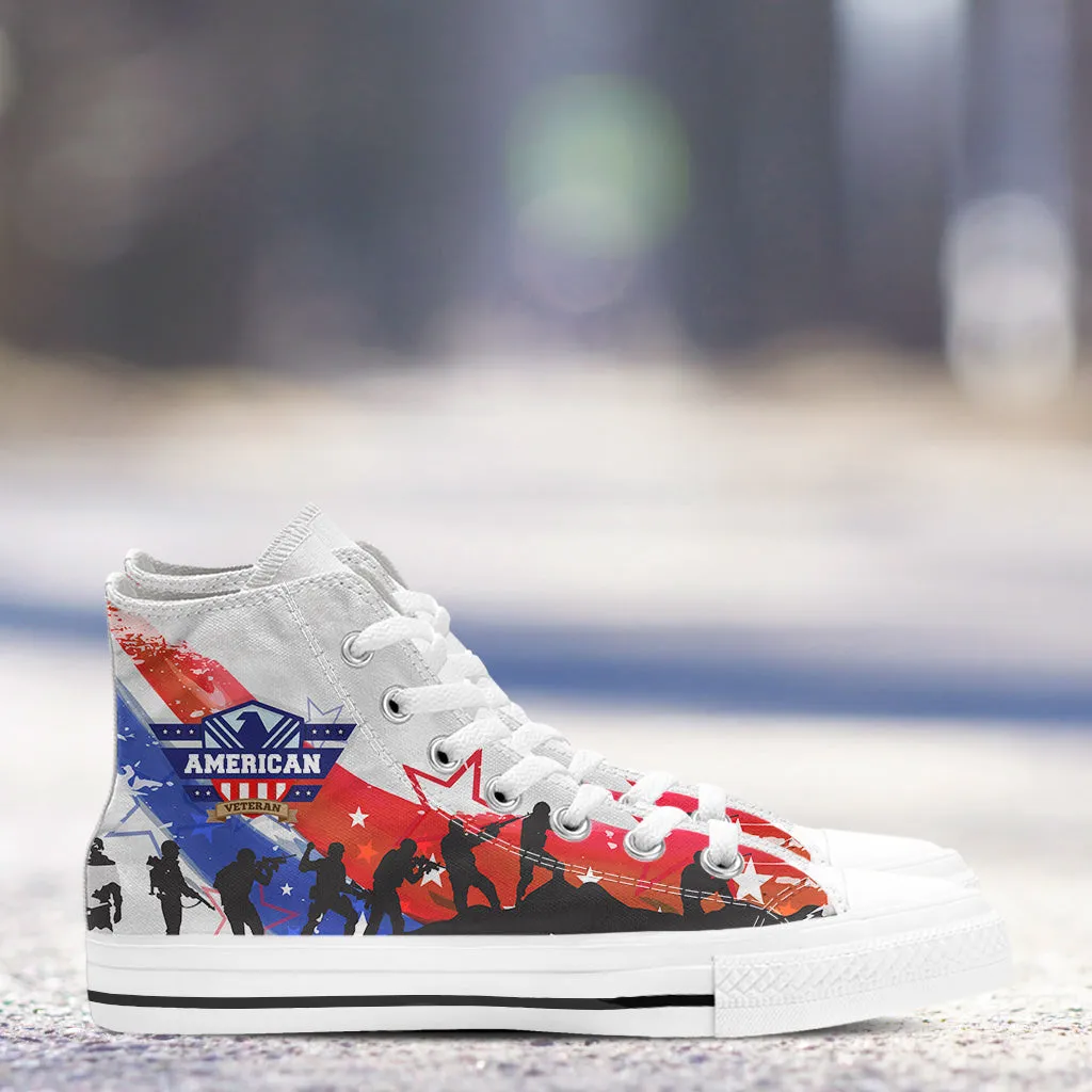 American Veteran High Top Shoes White