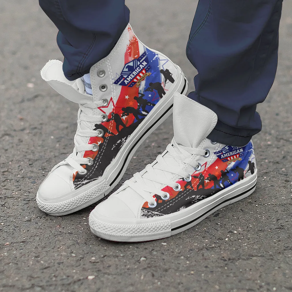 American Veteran High Top Shoes White