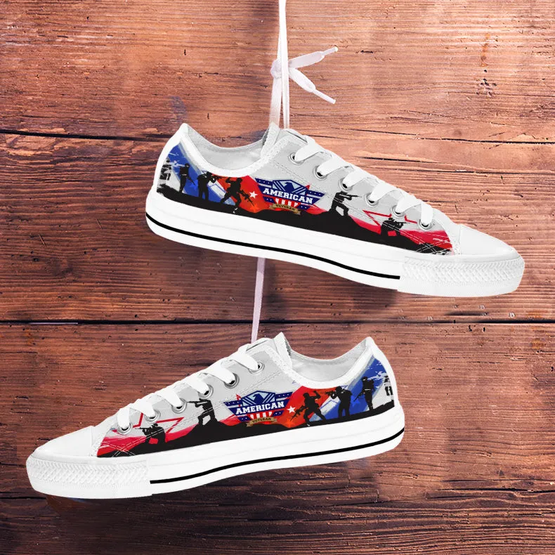 American Veteran Low Top Shoes White