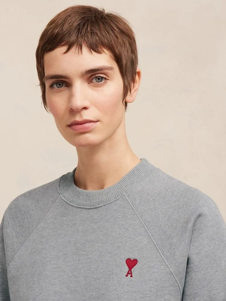 AMI PARIS  |Unisex U-Neck Long Sleeves Plain Cotton Logo