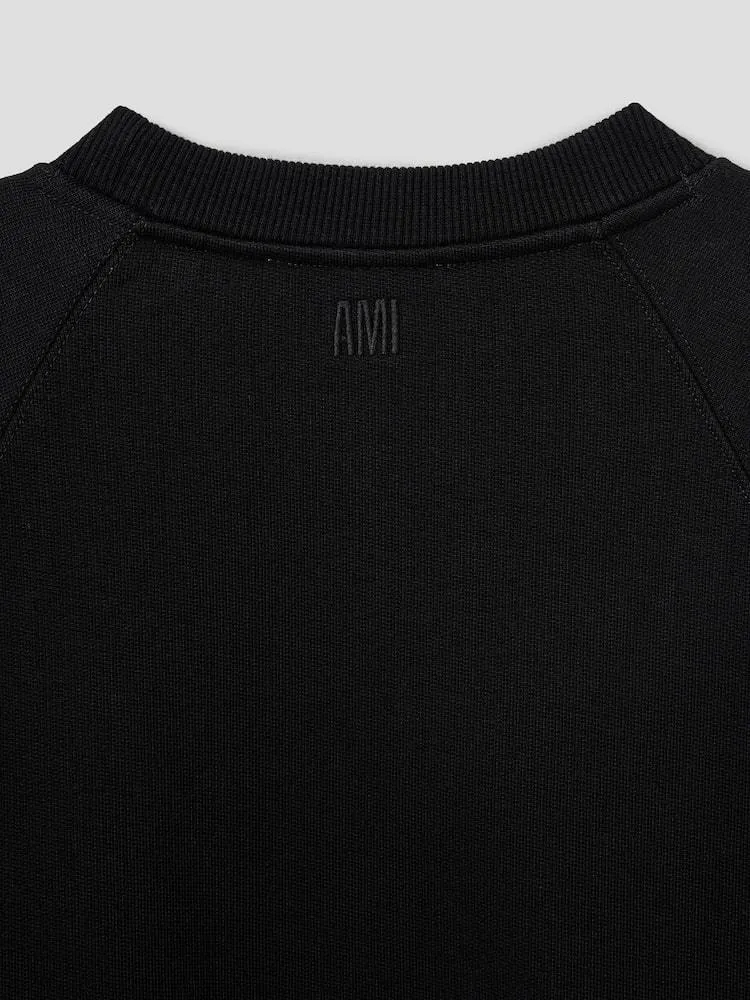 AMI PARIS  |Unisex U-Neck Long Sleeves Plain Cotton Logo