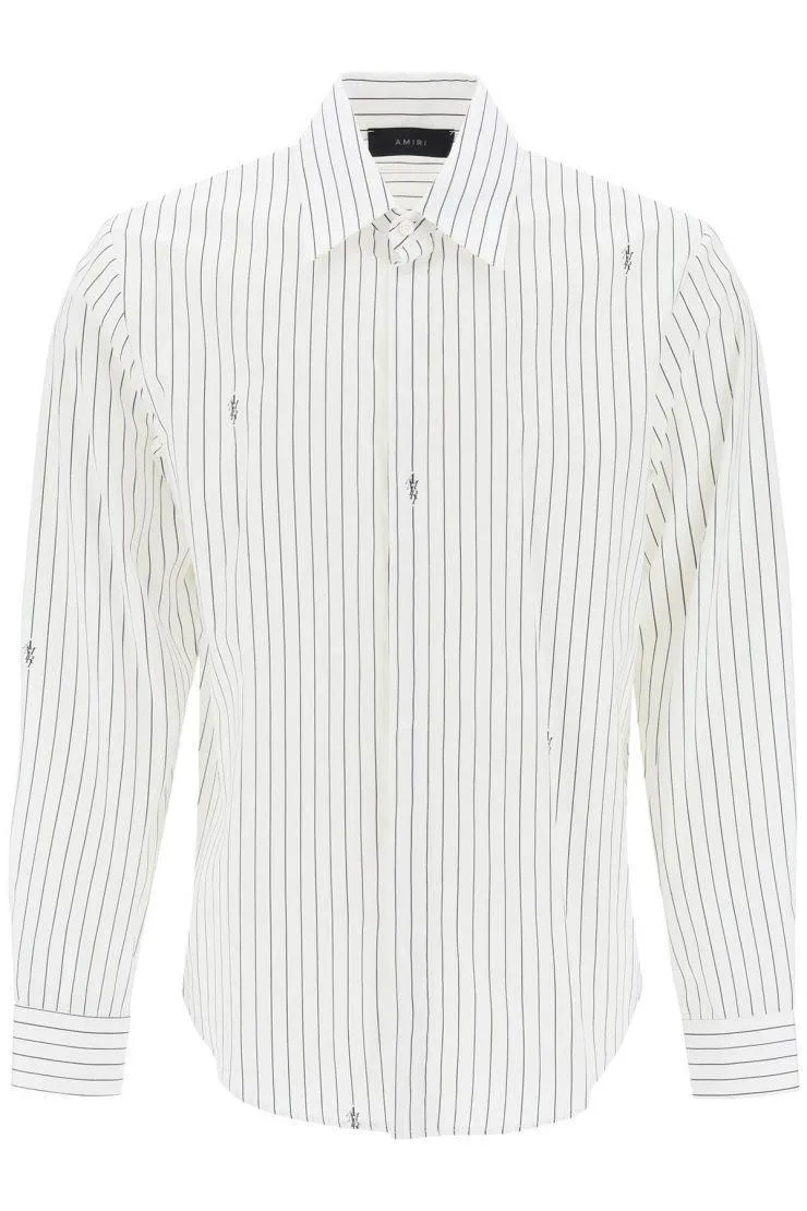 AMIRI  |Button-down Stripes Street Style Long Sleeves Cotton Shirts