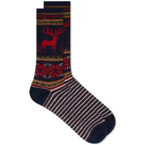 Anonymous Ism Deer Snow SockNavy