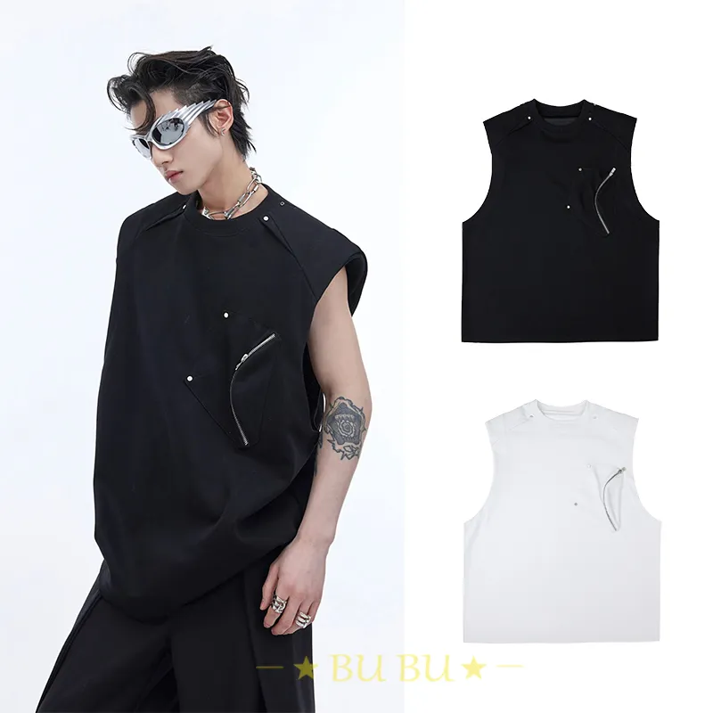 Argue Culture  |Crew Neck Unisex Blended Fabrics Sleeveless Street Style