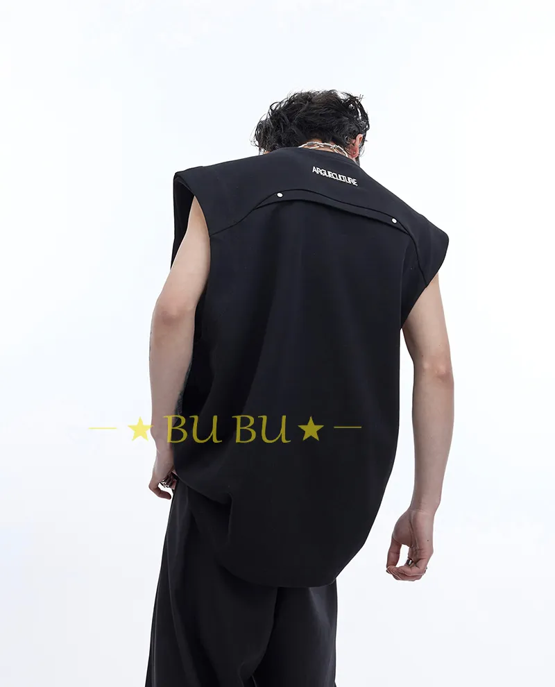 Argue Culture  |Crew Neck Unisex Blended Fabrics Sleeveless Street Style