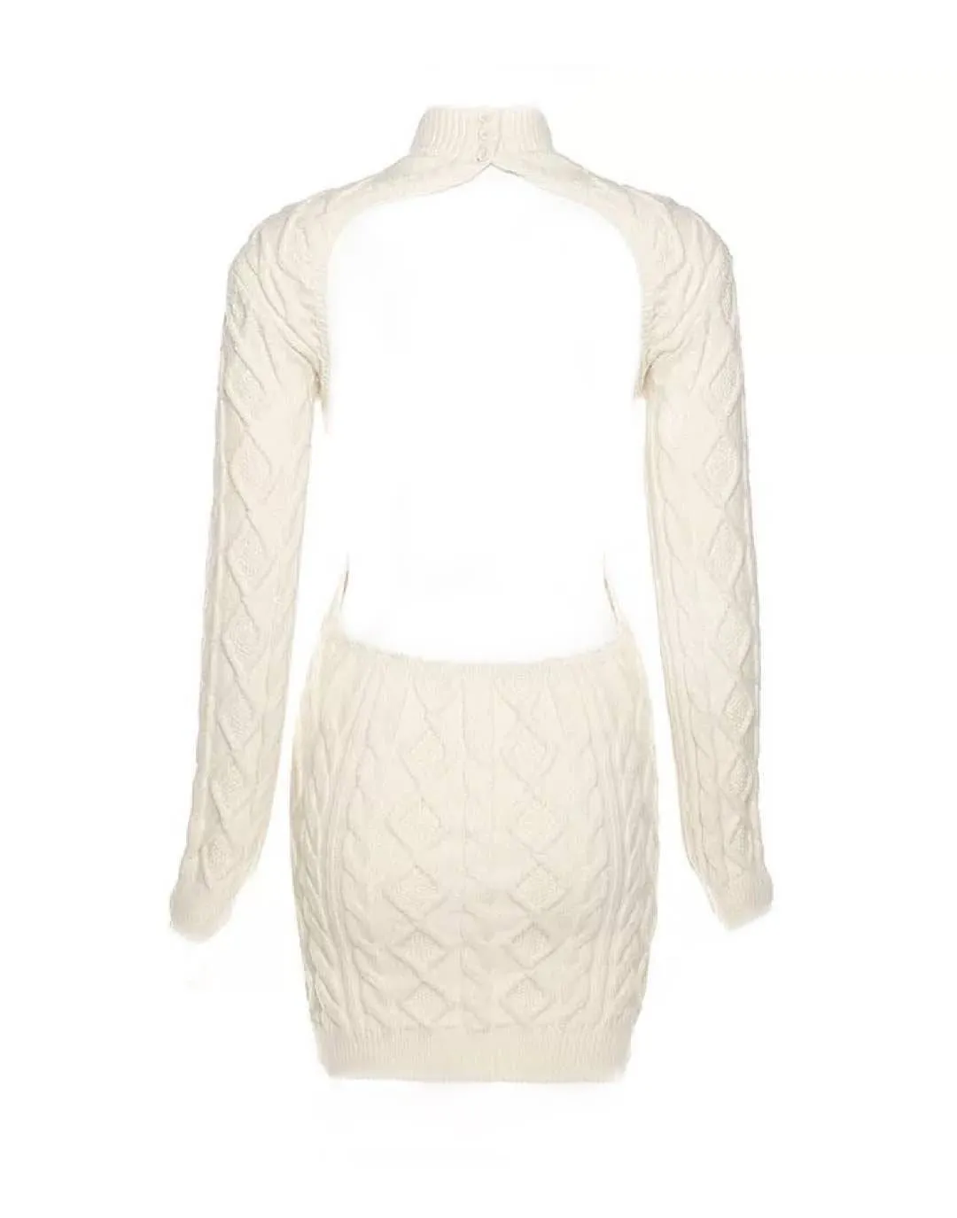 Backless Cable Knit Dress