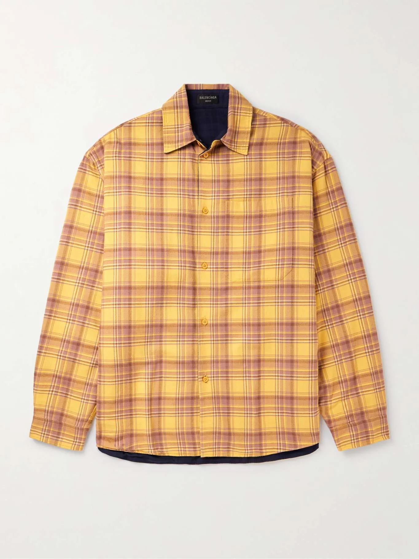 BALENCIAGA  |Button-down Gingham Glen Patterns Tartan