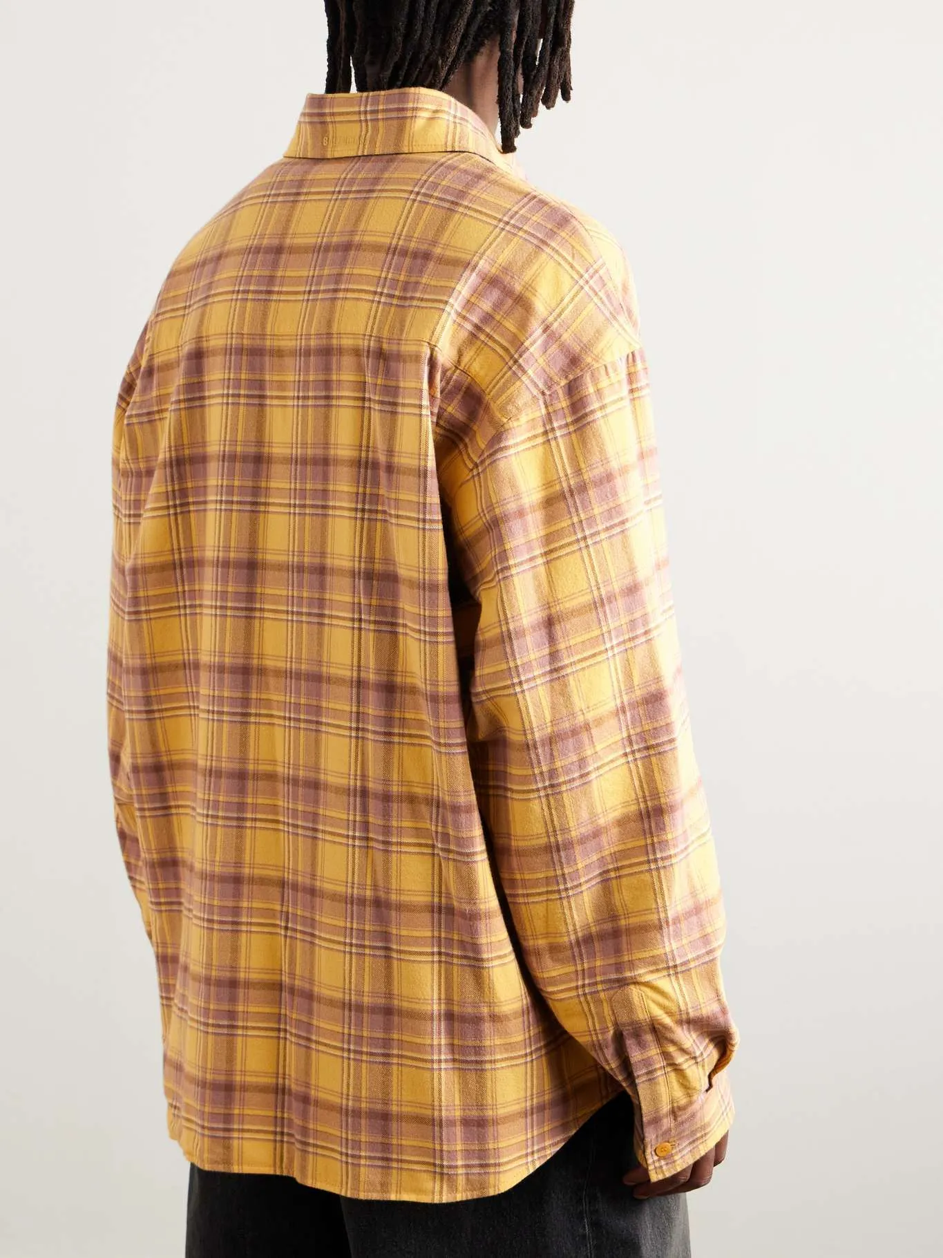 BALENCIAGA  |Button-down Gingham Glen Patterns Tartan