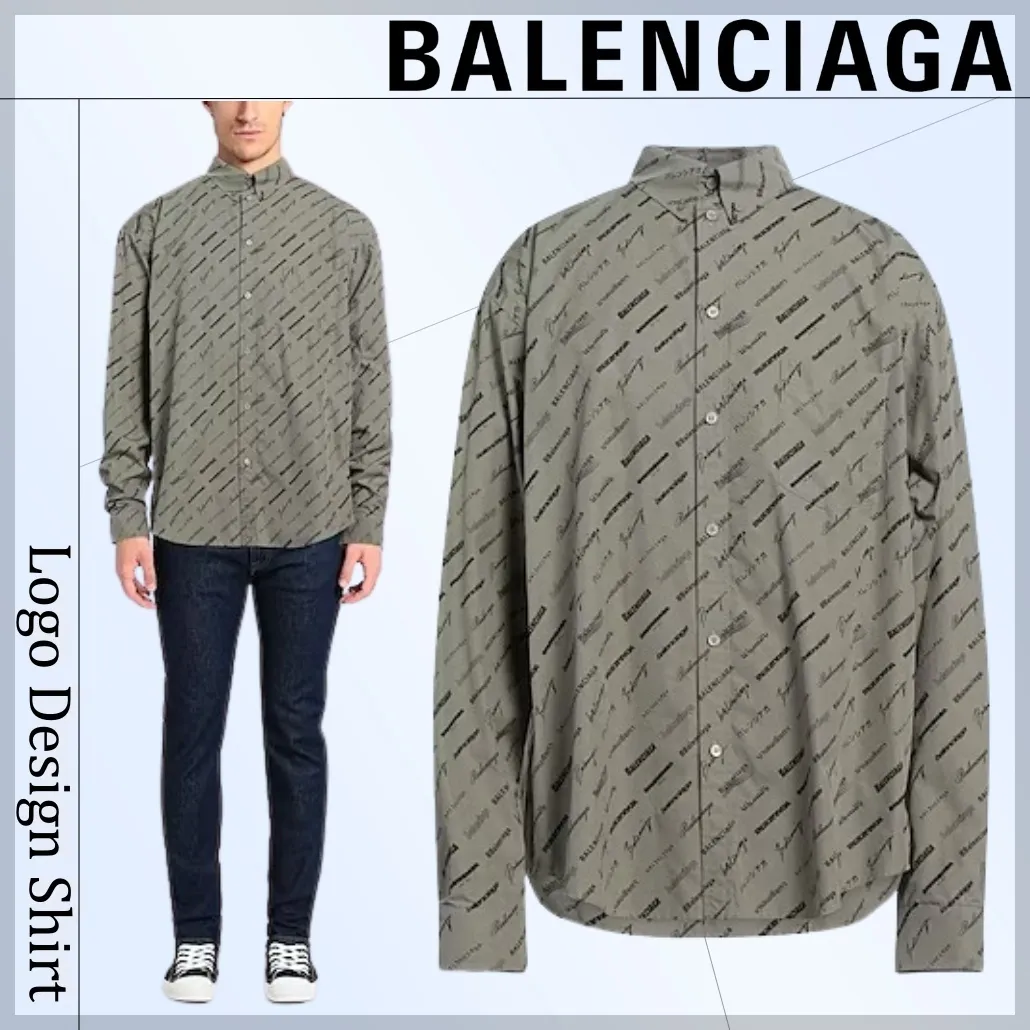 BALENCIAGA  |Button-down Street Style Long Sleeves Cotton Logo Luxury