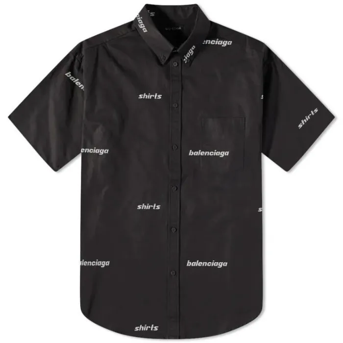 BALENCIAGA  |Button-down Unisex Street Style Short Sleeves Logo Luxury