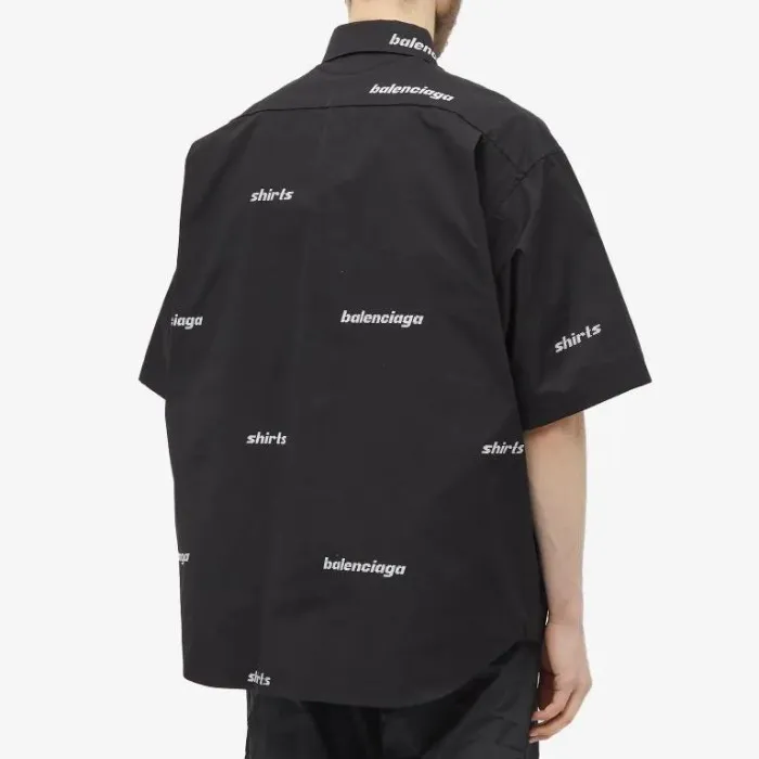 BALENCIAGA  |Button-down Unisex Street Style Short Sleeves Logo Luxury