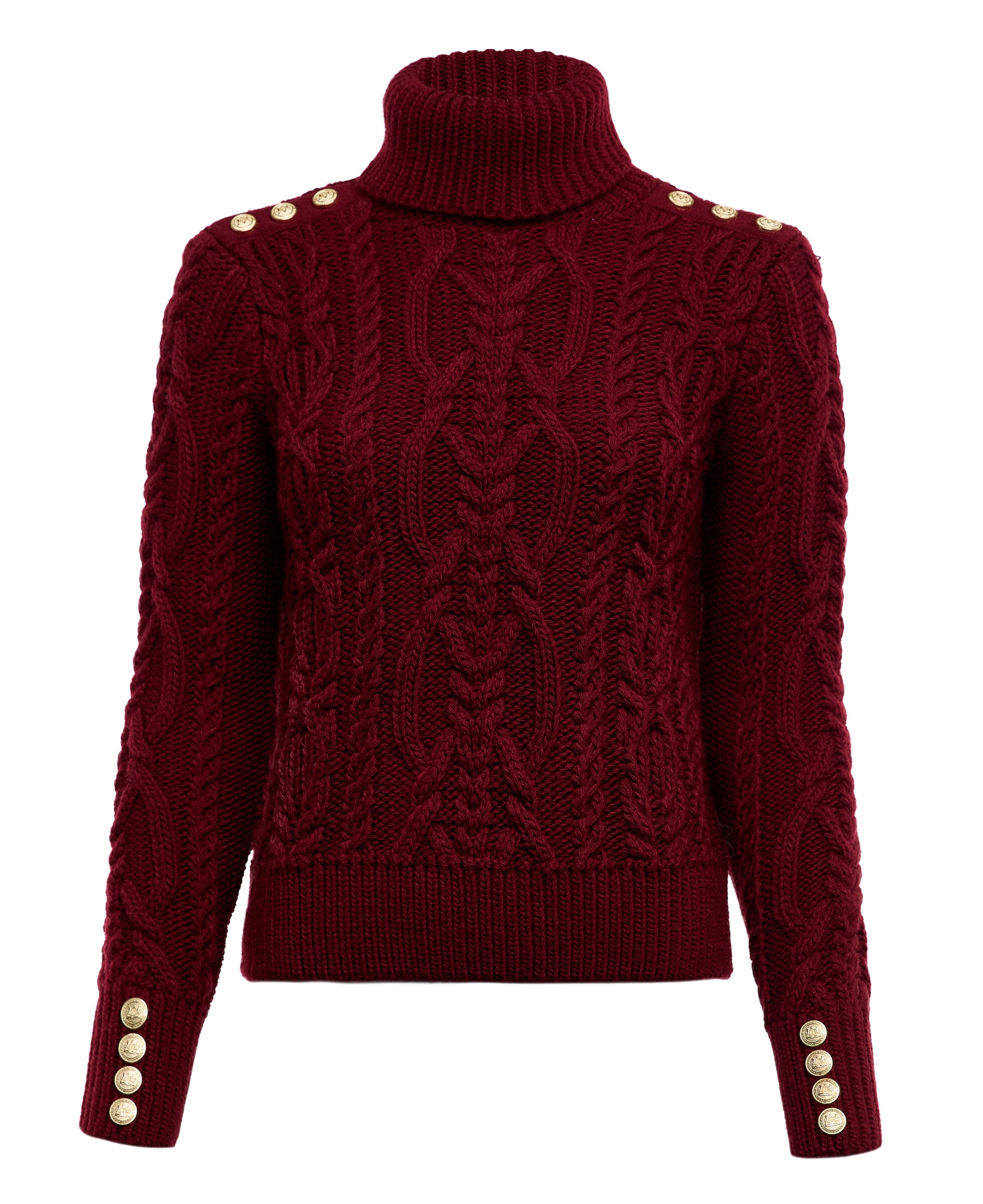 Belgravia Cable Knit                             Oxblood