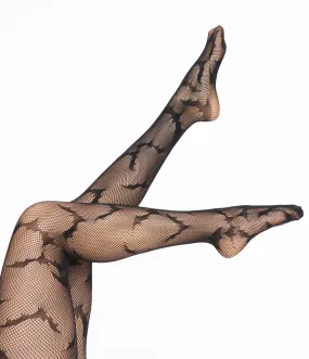 Black Bat Fishnet Tights