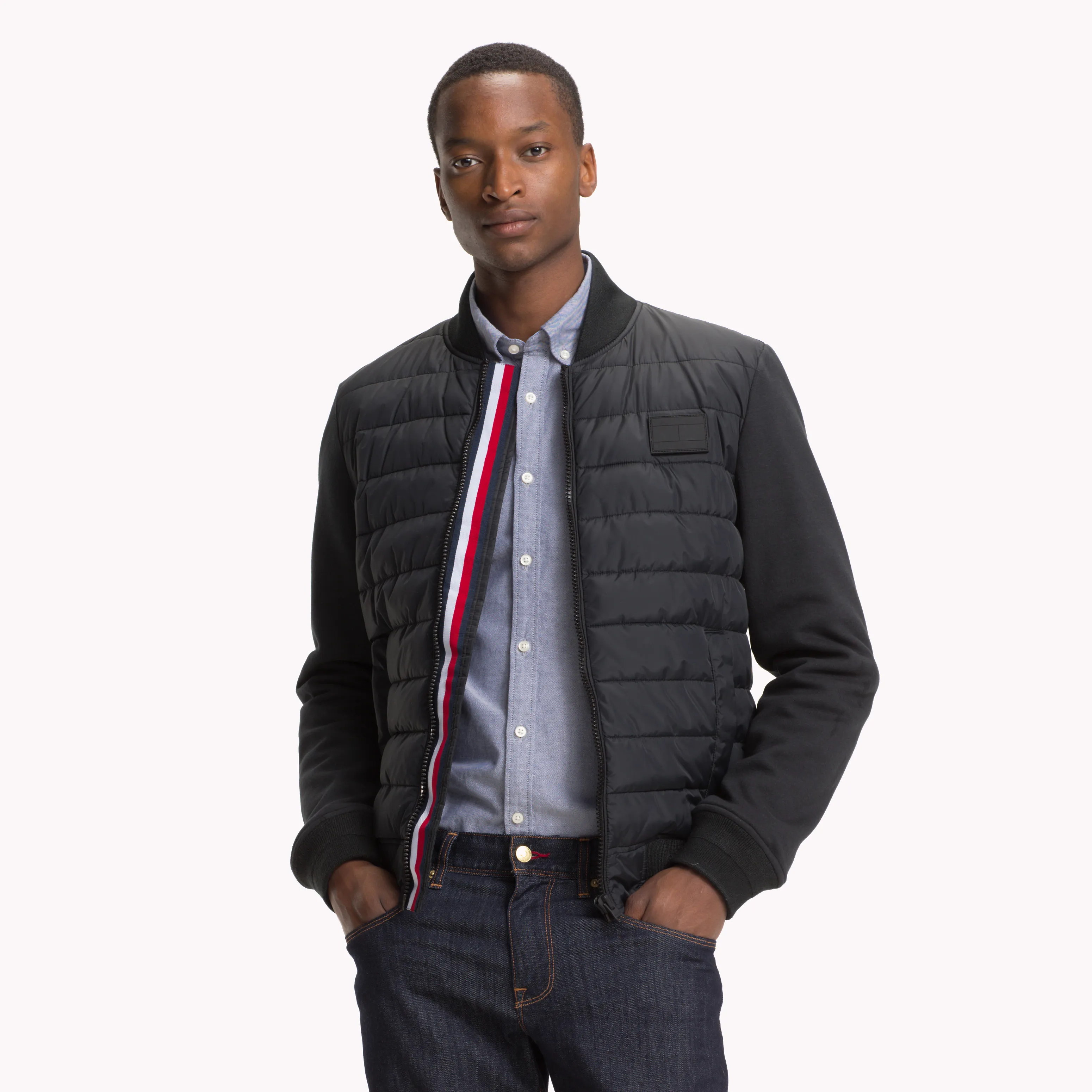 Black Quilted Bomber Jacket | Coats & Jackets | Tommy Hilfiger