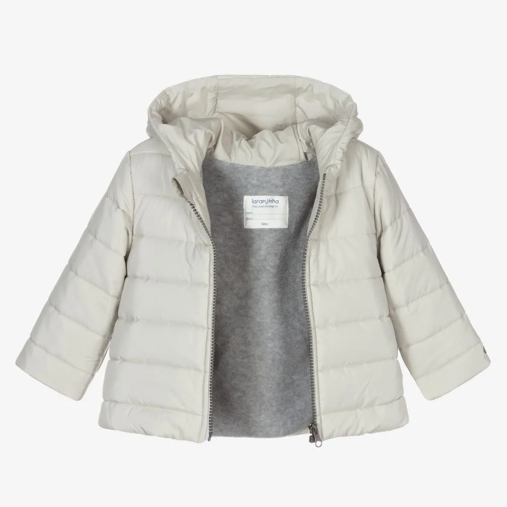 Boys Grey Puffer Jacket