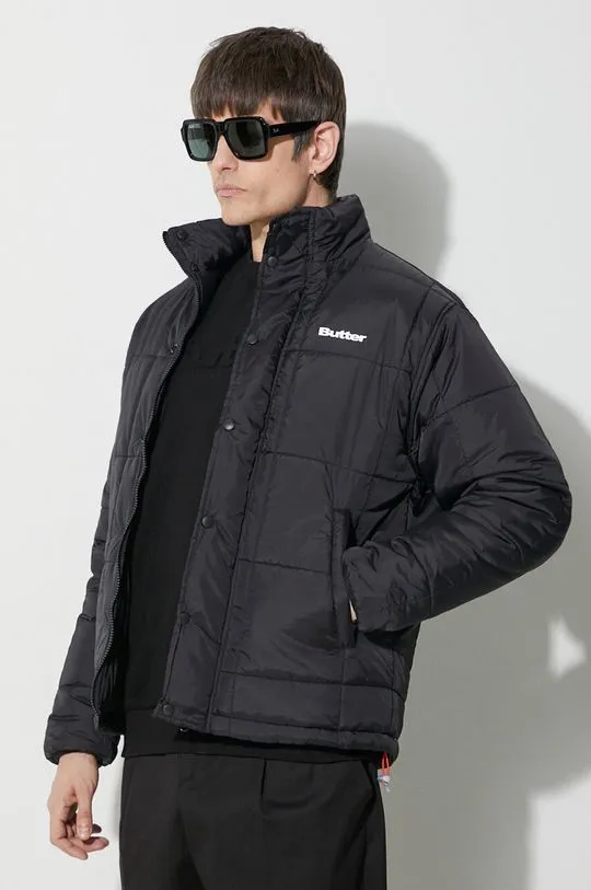 Butter Goods jacket Grid Puffer Jacket men's black color BGQ423D22403