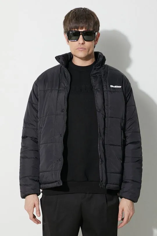 Butter Goods jacket Grid Puffer Jacket men's black color BGQ423D22403