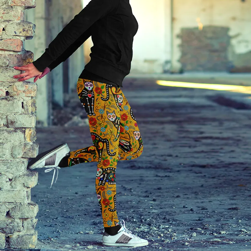 Calavera Cat Leggings