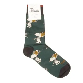 CALZE SNOOPY SKI ALL OVER Unisex Dark Green