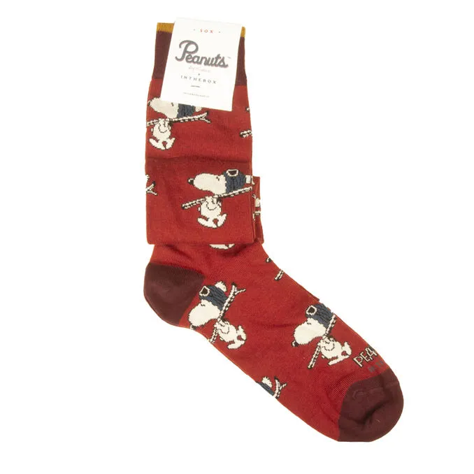 CALZE SNOOPY SKI ALL OVER Unisex Red