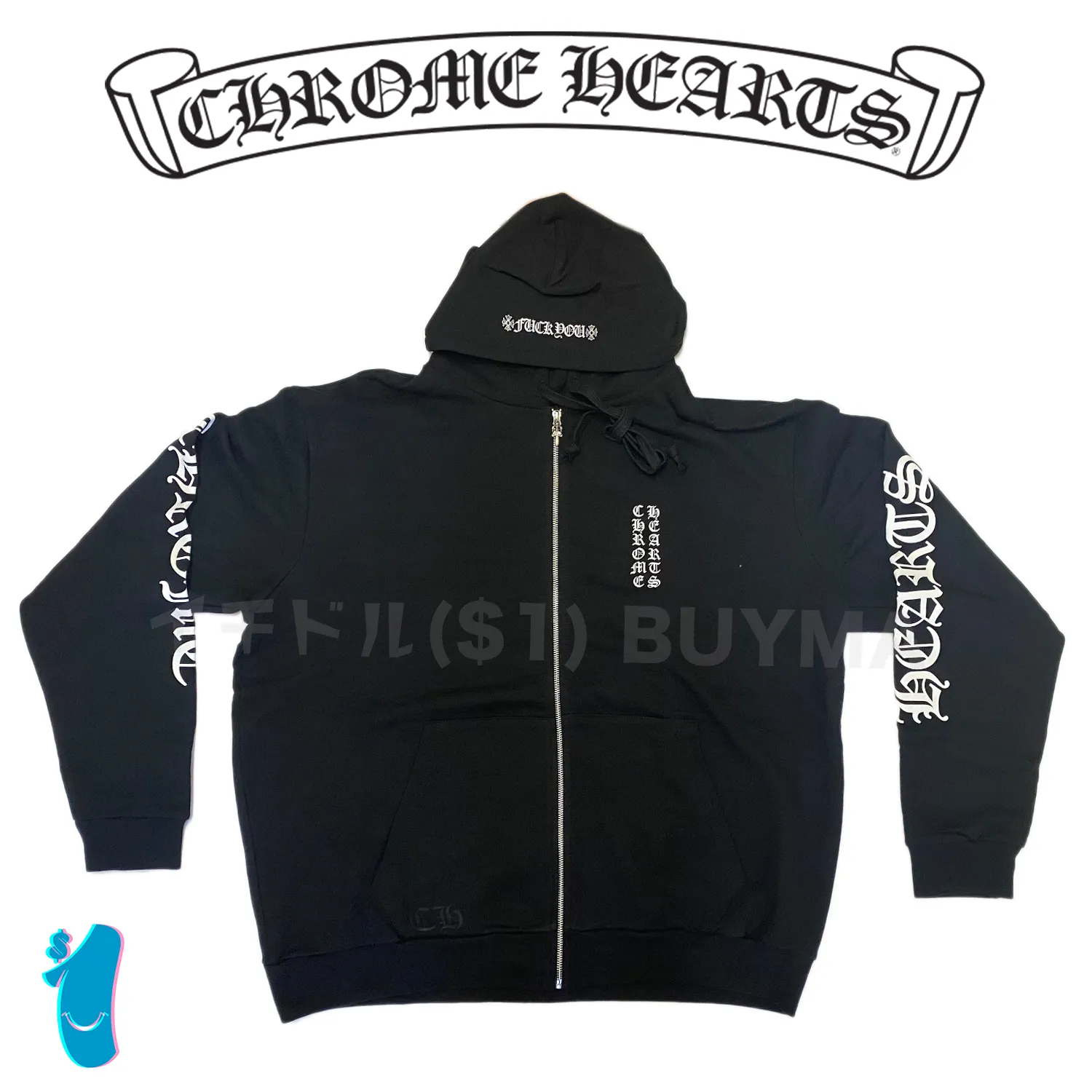 CHROME HEARTS  |Unisex Street Style Long Sleeves Plain Cotton Logo Hoodies