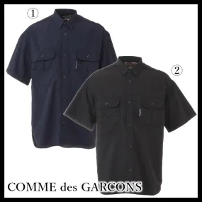 COMME des GARCONS  |Button-down Nylon Street Style Plain Short Sleeves Designers