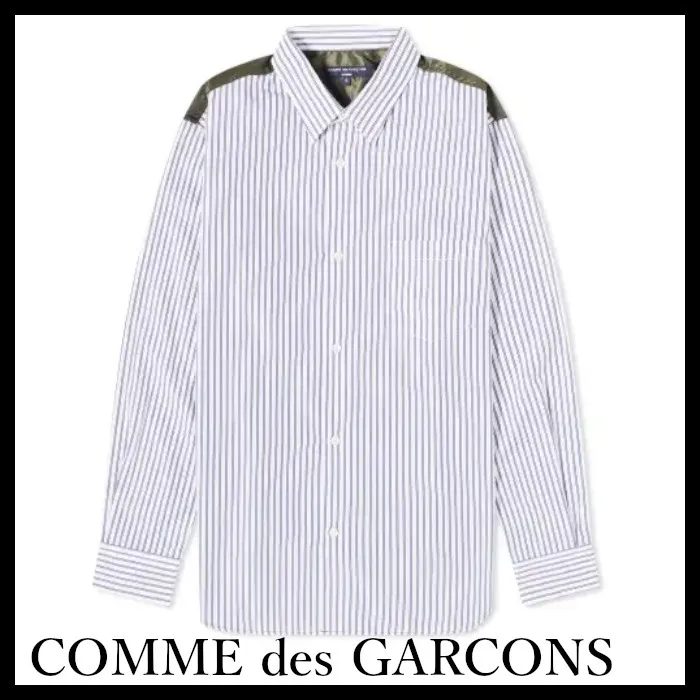 COMME des GARCONS  |Button-down Stripes Nylon Street Style Long Sleeves Cotton