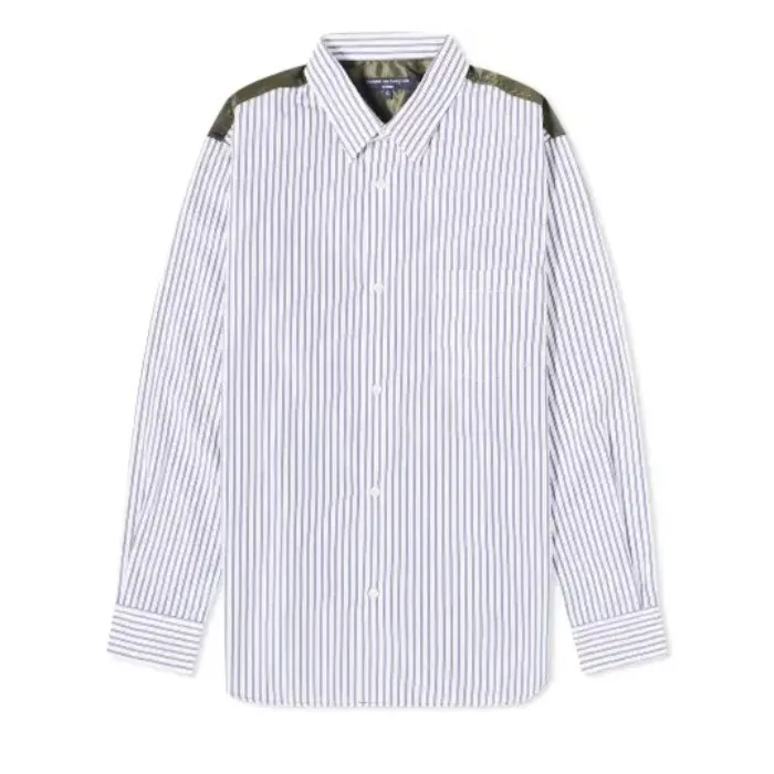 COMME des GARCONS  |Button-down Stripes Nylon Street Style Long Sleeves Cotton